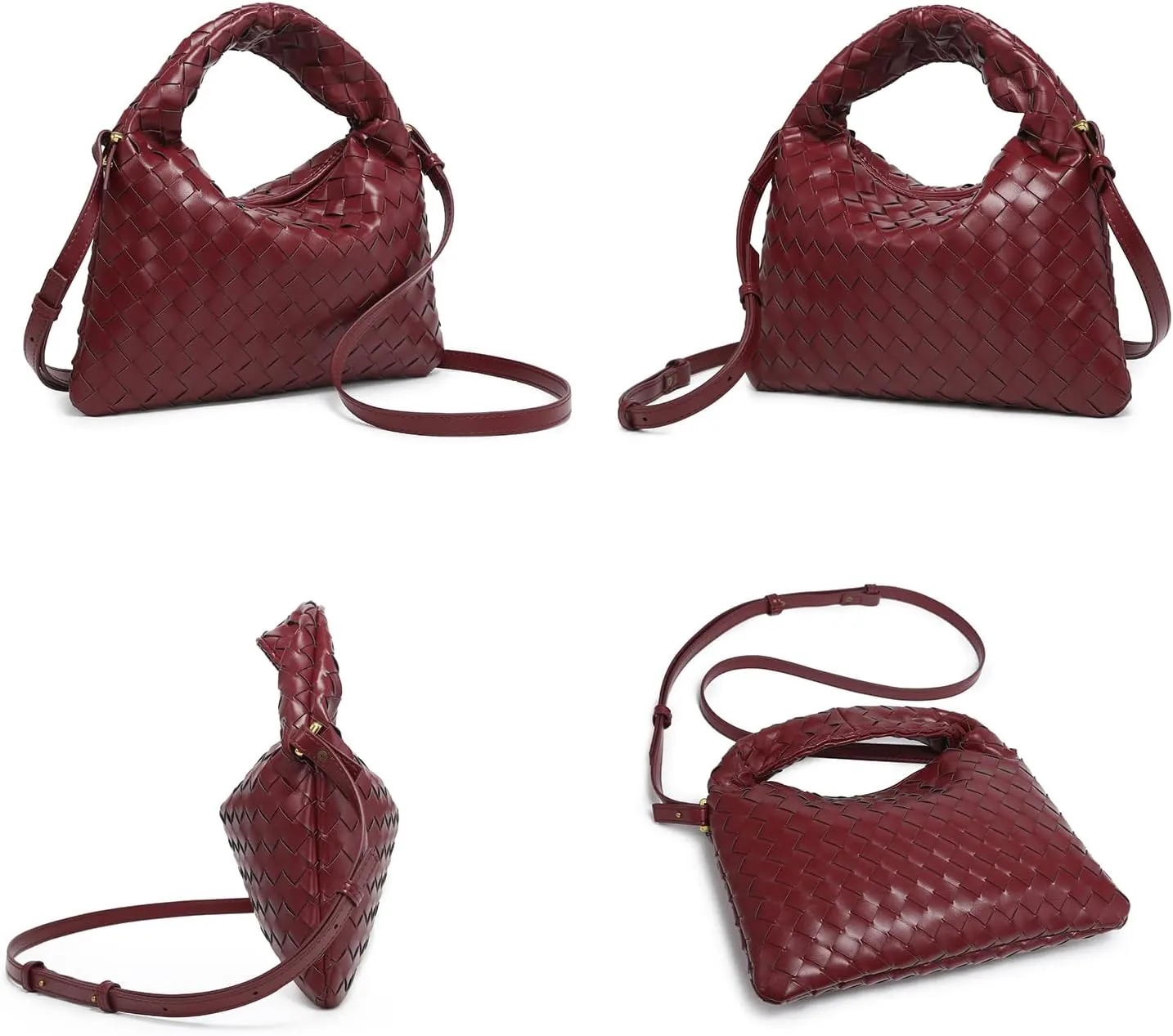 Woven Handbag Woven Crossbody Bag for Women - Women's Top-handle Handbags - Fashion Vegan Leather Purse Small Braided Bag
