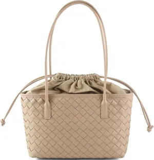 Woven handbags for women Vegan Leather Shoulder Handbags - Fashion Summer Beach Tote Bags - Large Travel Totes