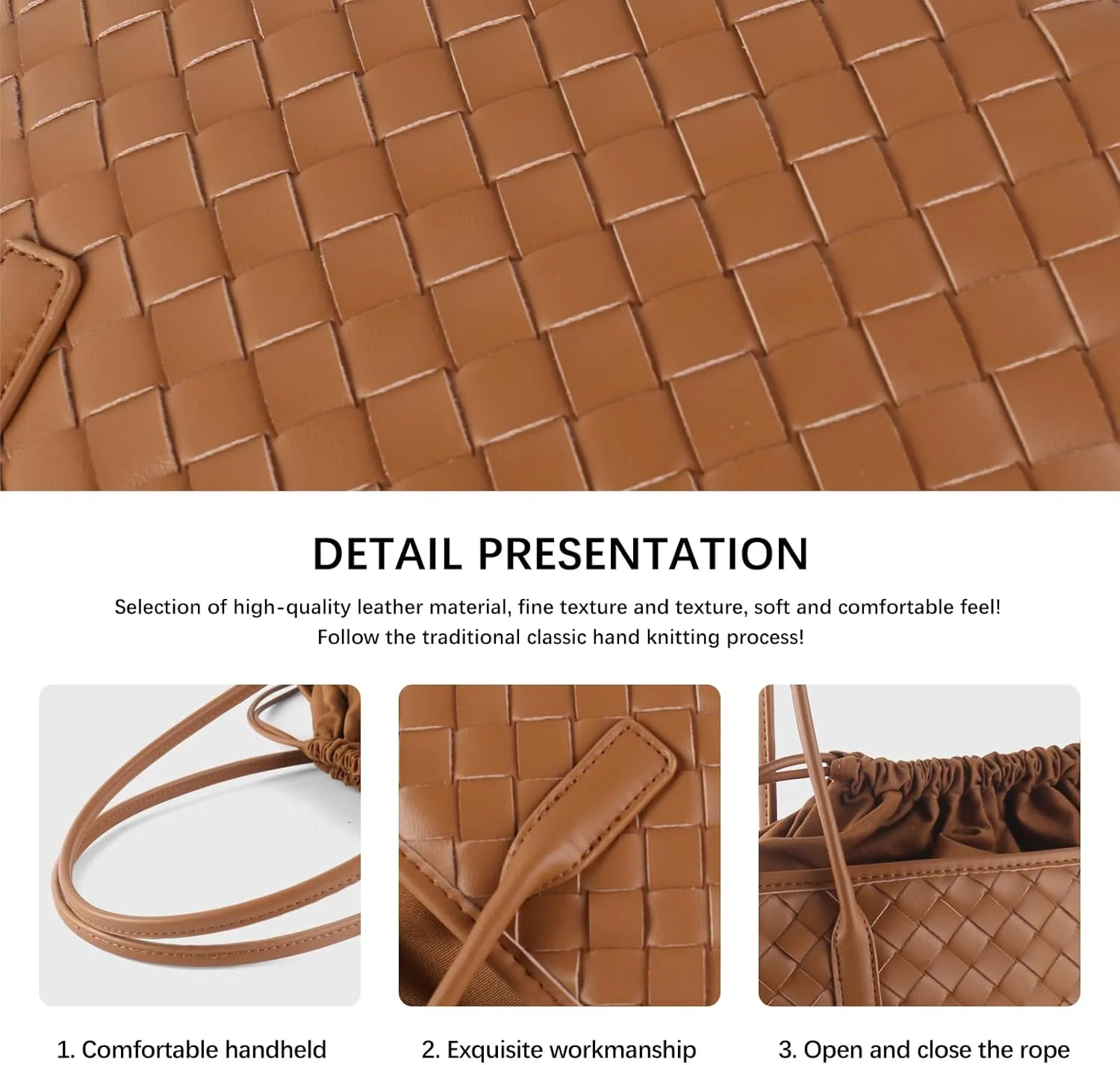 Woven handbags for women Vegan Leather Shoulder Handbags - Fashion Summer Beach Tote Bags - Large Travel Totes