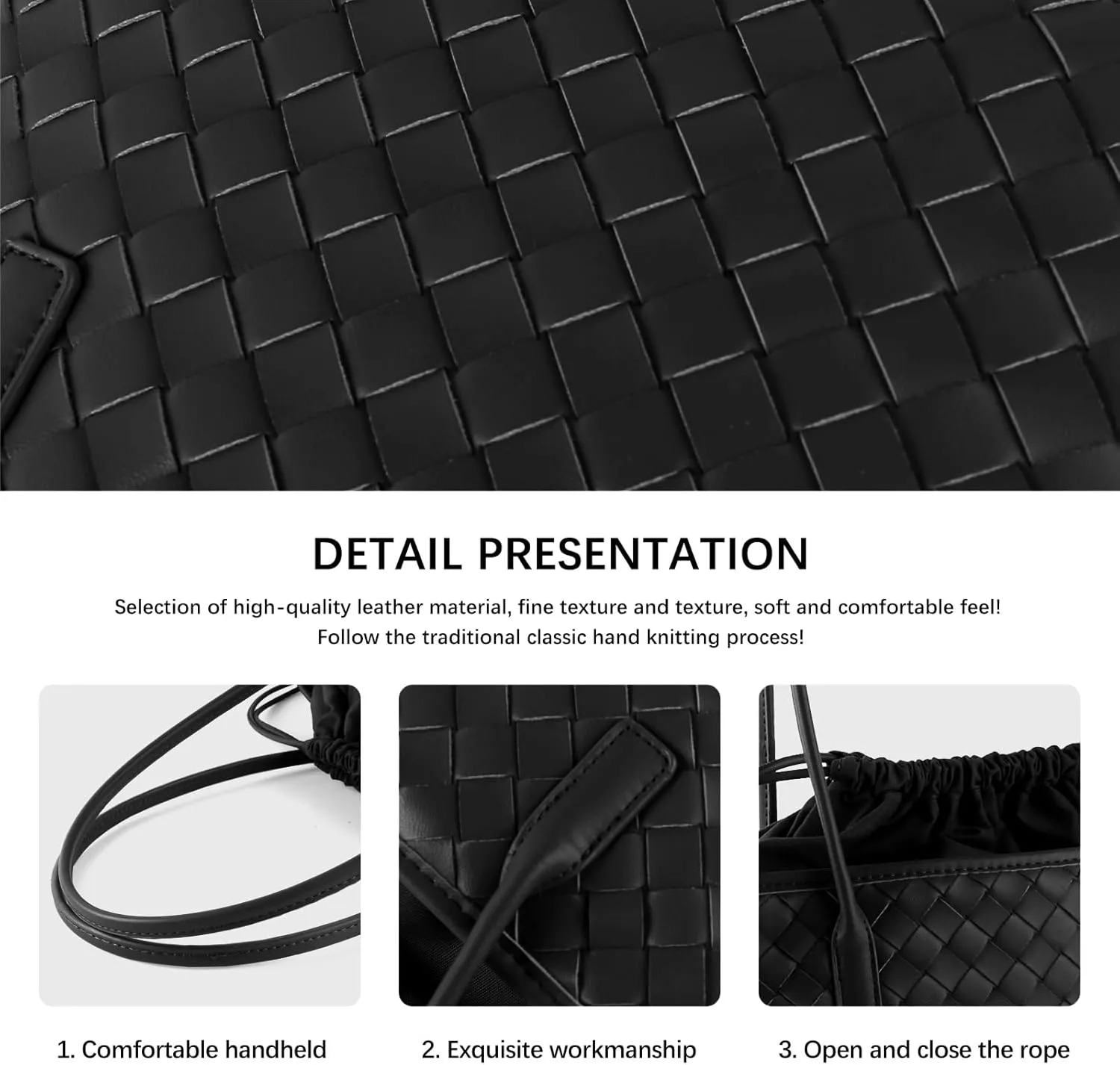 Woven handbags for women Vegan Leather Shoulder Handbags - Fashion Summer Beach Tote Bags - Large Travel Totes