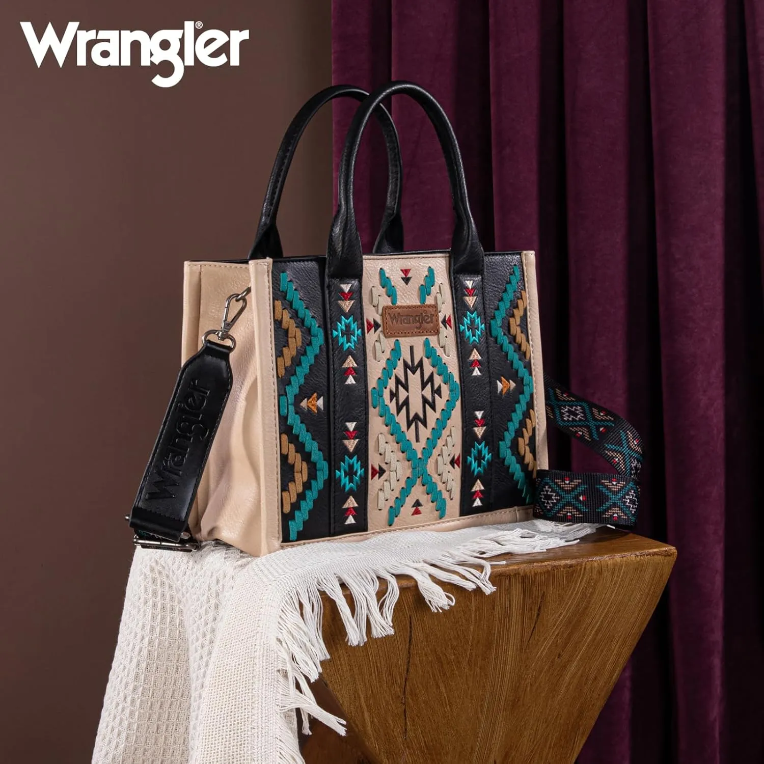 Wrangler Aztec Tote Bag for Women Western Top Handle Handbags and Purses