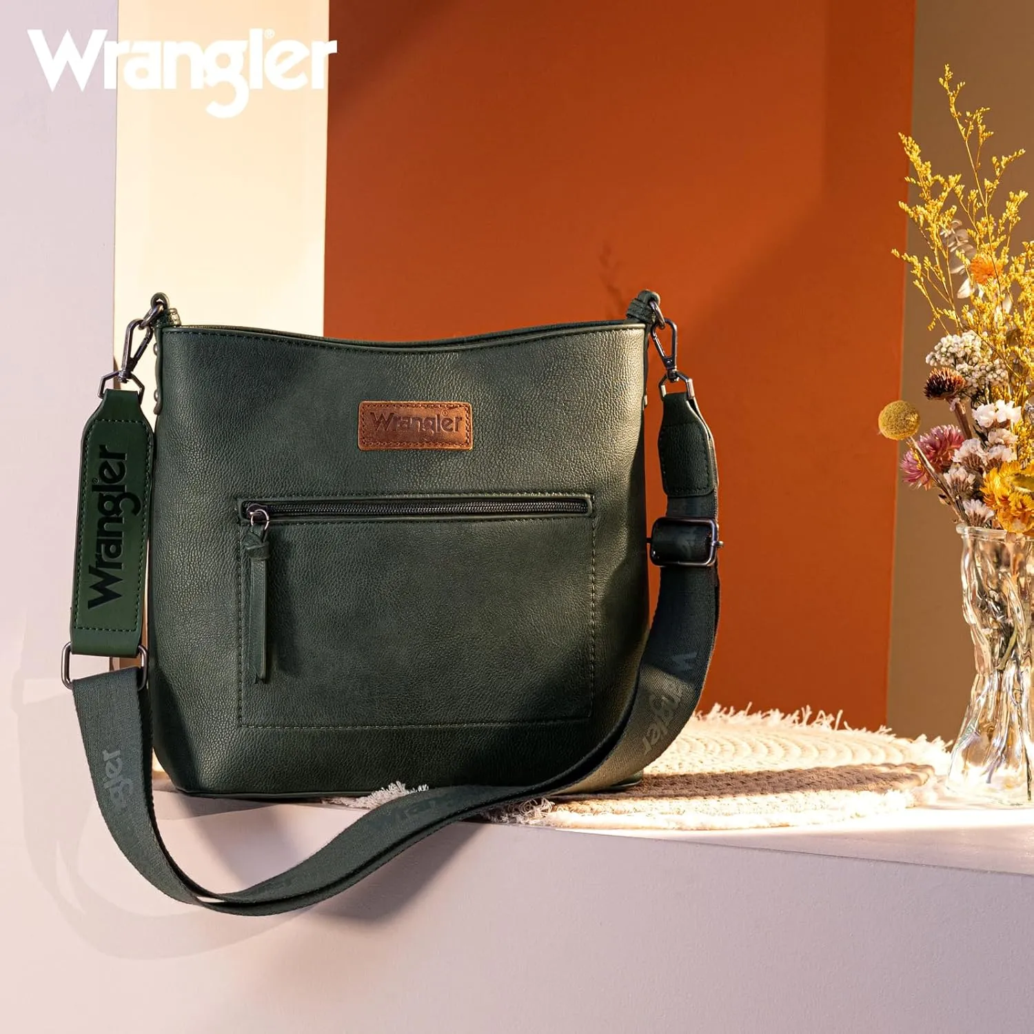 Wrangler Crossbody Bags for Women Lightweight Handbags and Purses Travel Shoulder Purse