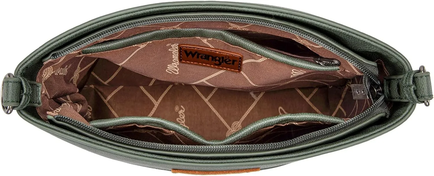 Wrangler Crossbody Bags for Women Lightweight Handbags and Purses Travel Shoulder Purse