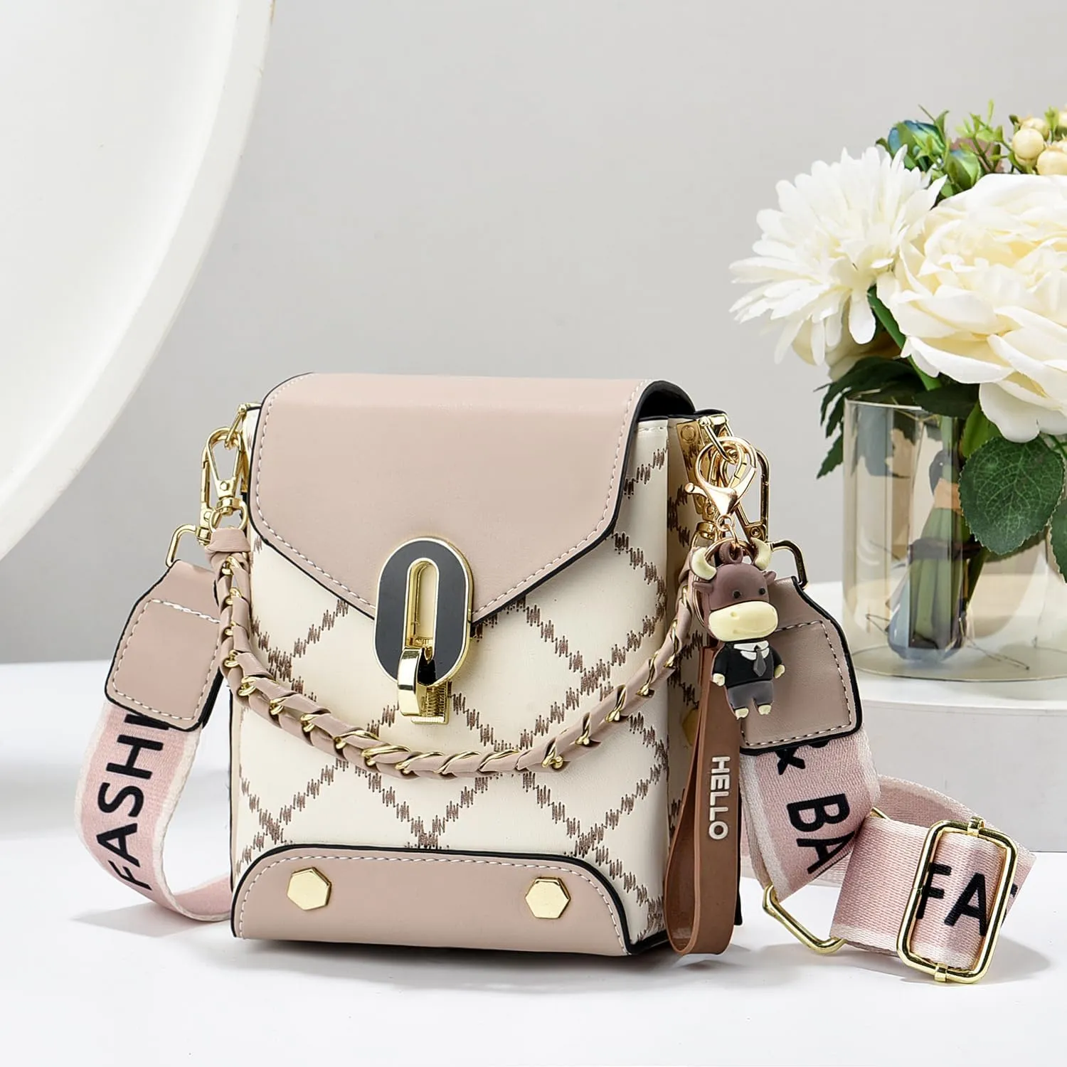 Xiaoyu Small Crossbody Bags for Women Fashion Cell Phone Purse Shoulder Handbags with Wide Strap
