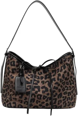 y2k Cheetah Handbags for Women, Hobo Bag Cheetah Print Ladies Chic Shoulder Bags Tote Bag Leopard Print Large Crossbody