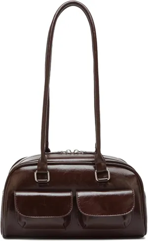 Y2K Shoulder Bag for Women Black Small Purse Brown Purse Trendy Purse Retro Women's Shoulder Handbags Purses