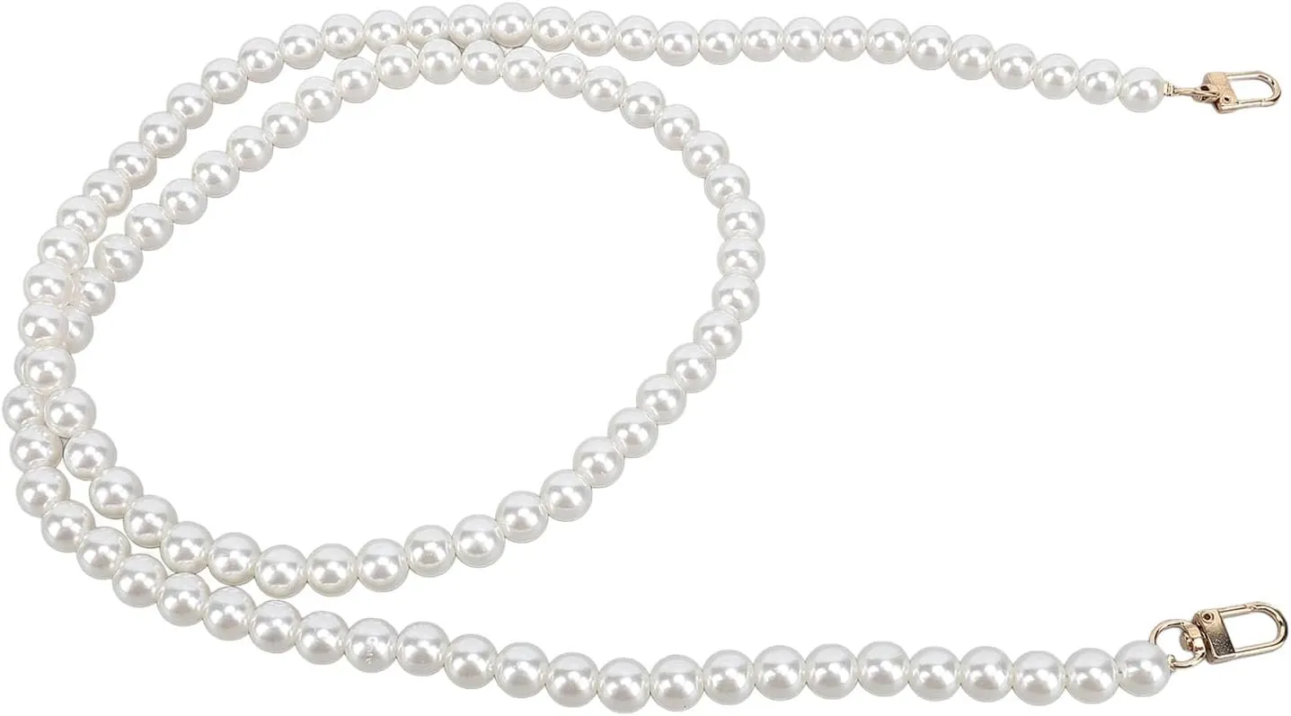 Yosoo PEARL HANDLE STRAP REPLACEMENT CHAIN FOR PURSES HANDBAGS WALLET BAGS VINTAGE LUXURY DESIGN FOR ELEGANT STYLE
