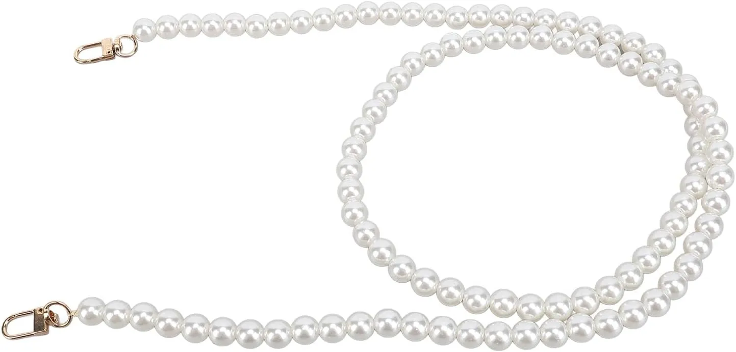 Yosoo PEARL HANDLE STRAP REPLACEMENT CHAIN FOR PURSES HANDBAGS WALLET BAGS VINTAGE LUXURY DESIGN FOR ELEGANT STYLE