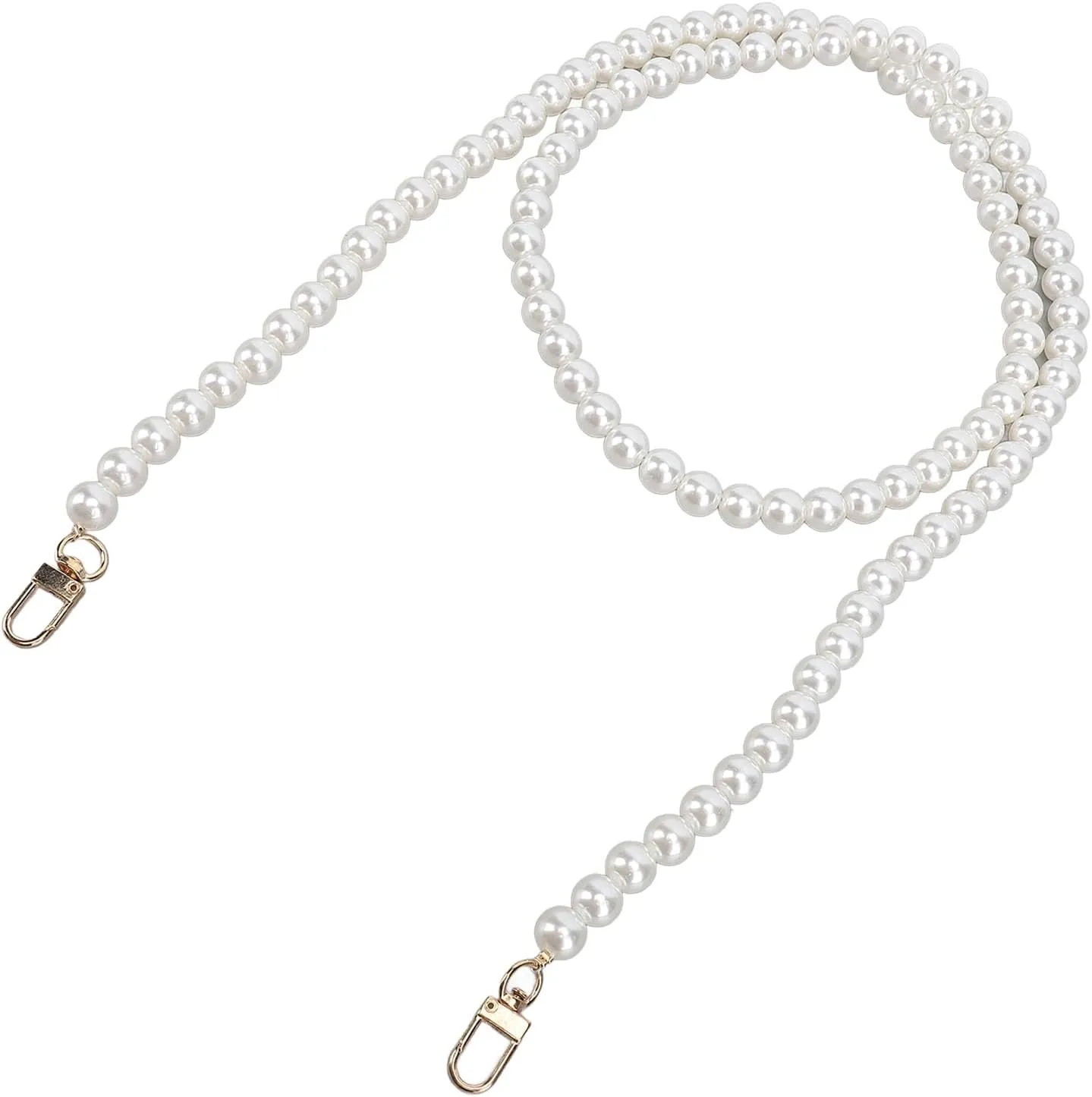 Yosoo PEARL HANDLE STRAP REPLACEMENT CHAIN FOR PURSES HANDBAGS WALLET BAGS VINTAGE LUXURY DESIGN FOR ELEGANT STYLE