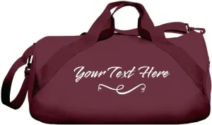 Your Custom Text Dance Bag: Barrel Duffel Bag
