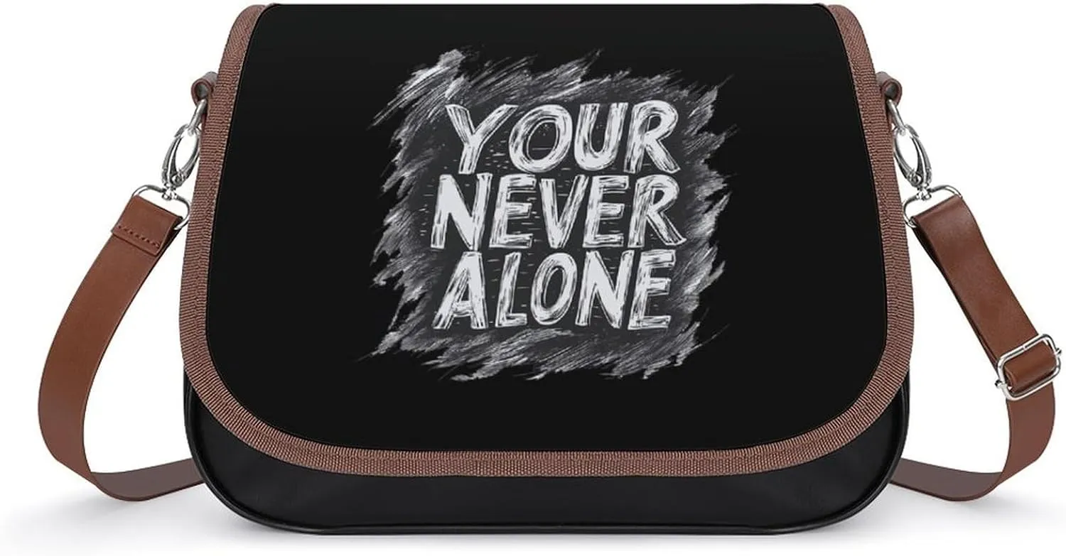 Your Never Alone Crossbody Bags for Women Shoulder Bag Flap Handbags Leather Cross Body Purse