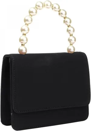 YYW Women Velour Clutch Purses, Elegant Pearl Handbag Evening Bag for Women Wedding Cocktail Party Wallets